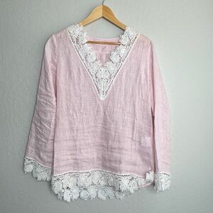 GORSUCH 100% LINEN WOMEN’S embroidered blouse